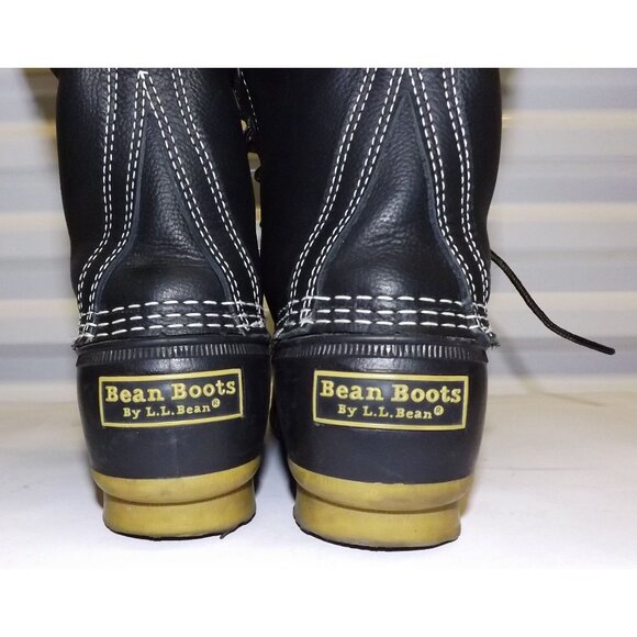 LL Bean Womens Duck Boots Size 8 Waterproof Rubber Shearling Lined Bean Boots - Picture 8 of 16